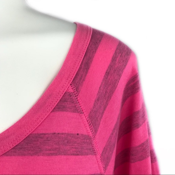 Graine Junior’s XL Hi-Low Top Pink Gray Stripes - Picture 8 of 8